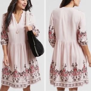 World Market Embroidered Boho Dress L/XL